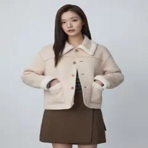 [플라스틱아일랜드]카라 뽀글이 리버시블 무스탕점퍼 PR4MJ582