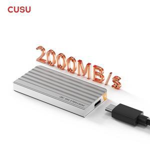 원피스 카드 CUSU ssd 1TB 외장 SSD 드라이브 USB3.2 Gen2x2 타입 C NVMe M2 휴대용 솔리드 스테이트 디스