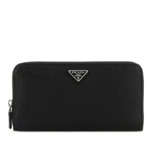 지퍼어라운드 텍스처 가죽 삼각로고 장지갑 2ML3172E54 F0002