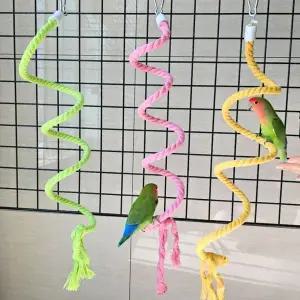 [골드스마일]앵무새 놀이터 와이어 로프 횟대 1m