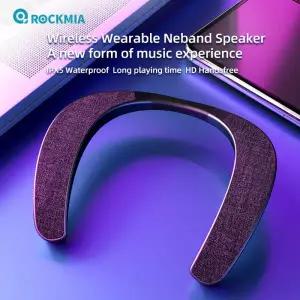 자전거블루투스스피커 Rockmia EBS-905 웨어러블 넥밴드 스피커 블루투스 50 핸즈프리 이어 프리 TV 게임