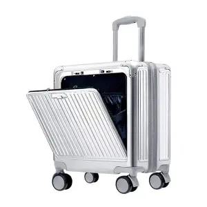 프론트오픈 기내용 하드캐리어 4바퀴 수납 여행 가방