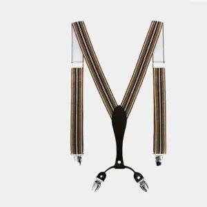 더블레더 양복 정장 멜빵 서스펜더 남성 선브라운