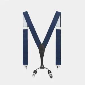 더블레더 양복 정장 멜빵 서스펜더 남성 바코드네이비