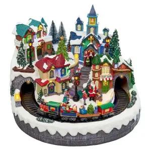 크리스마스 눈 오는 마을 멜로디 장식 코스트코 마켓송지2511