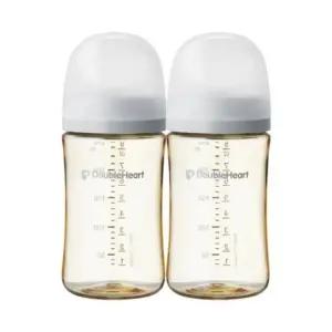 더블하트 젖병 240ml 트윈팩 젖꼭지 6개 세트 그레이