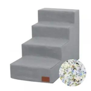 강아지 폼스텝 4단 그레이 마블 1P 애견 관절 계단 (WF7844F)