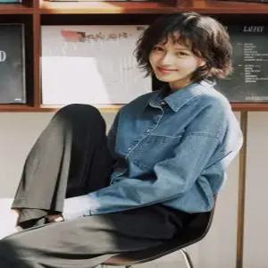 매장정품 topten 여성) 데님 오버핏 셔츠MSG5WC2503