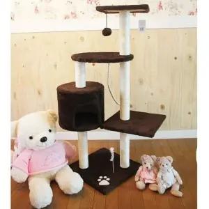 고품질 냥이 숨박꼭질 고양이 놀이터 어드벤쳐 캣타워 브라운 (WFFE16D)
