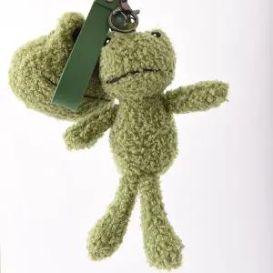 [하프클럽/]빅 뽀글이 말차 개구리인형 귀여운 키링 키홀더 2종