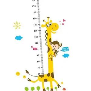 [골드스마일]키재기 스티커 기린 벽지 포스터 포인트 측정 어