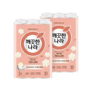 깨끗한나라 3겹 허브가든 가드니아, 27m, 30롤, 2개