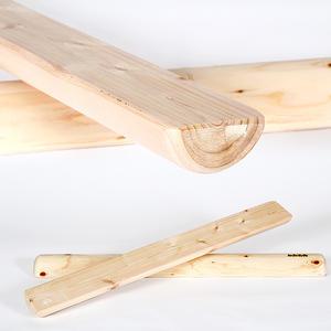 다운몰 천연 편백나무 반달 지압봉(58cm) 안마봉 요가봉 마사지봉