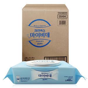 크리넥스 마이비데 물티슈 캡형 46매 4개입x8개(1박스) -32개