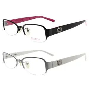 명품  VES670S-0695 / 0530 인기안경테 블랙 반무테 큐빅장식 여성 정식수입