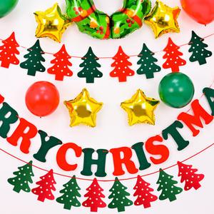 크리스마스 펠트가랜드(트리) 파티용품 장식소품 배너