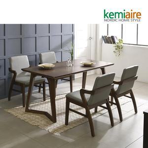 라르곤 4인용 원목식탁SET(의자형) KHD-452