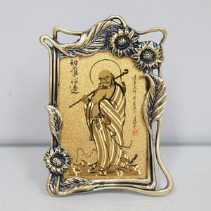 [골드]황금 해바라기 탁상달마도 액자 집들이 개업선물 액운방지 풍수지리 달마도 그림액자 인테리어소품