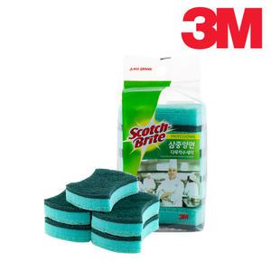 3M 수세미 삼중양면 다목적수세미 5개입