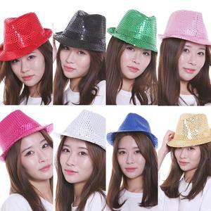 [파티공구]스팡클중절모자모음 스팡클 중절모자 반짝이 페도라 파티 모자 중절모