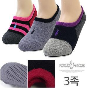 [NODAJI]폴로나이즈 여성수면양말 겨울수면양말 탁텔 수면덧신 3켤레(색상골고루)
