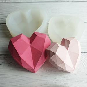 컷팅하트 수제 실리콘 석고방향제 몰드