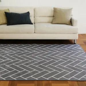 소프트 헤링본 극세사 러그 100x150