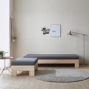 [NAMUDDL]뮤카 패브릭 데이베드 원목 소파+스툴 GM326C
