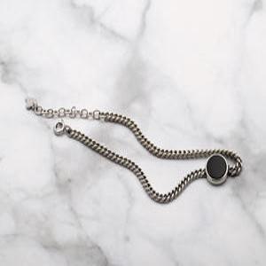 천연 블랙 오닉스 925 체인 실버팔찌 남성 여성 유화 순은 팔찌