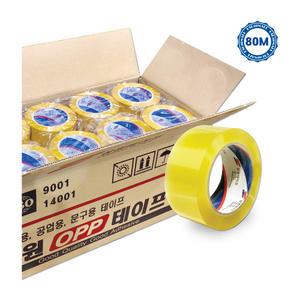 OPP테이프80M(50EA) 투명 중포장 박스테이프80M