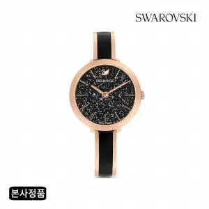 [/본사정품] Crystalline Delight 블랙 로즈골드 톤 메탈 시계 5580530