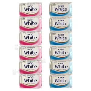 카오 화이트비누 2종 12개 부드러운 생크림거품 비누