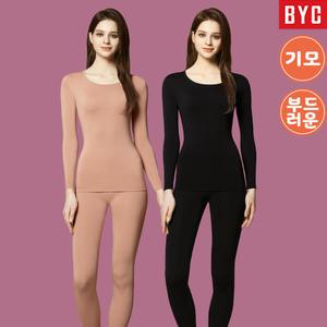BYC 겨울 여자 내복 기모 스판 여성 내의 상하의세트 5014