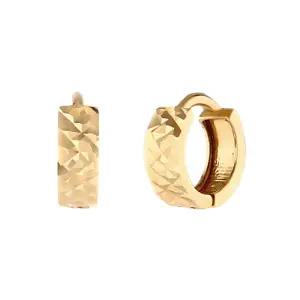 14K 볼륨 컷팅 5.9mm 원터치 링 귀걸이 한쌍 PNE23658