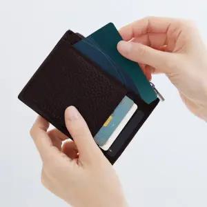 로담 소가죽 카드지갑 동전지갑 카드홀더 명함 여성 남성 학생