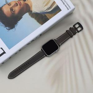 [발렌티노루디] VRA247-OL 애플워치 호환 스트랩 스티치 오일피 프리미엄 가죽밴드 7 6 5 4 3 2 1 SE 세...