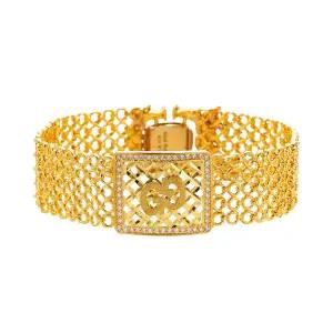 [한국금다이아몬드] 순금 팔찌 뱅글 스퀘어 리스틀릿 24K 37.5g 18K장식