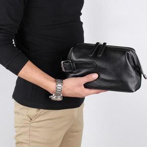 Mkt 세련된 천연소가죽 클러치 맨스백 손가방 플리베르