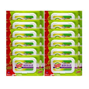 3M 스카치 브라이트 물걸레 청소포 더블액션 표준형 (24매) x 12팩 (총288매)