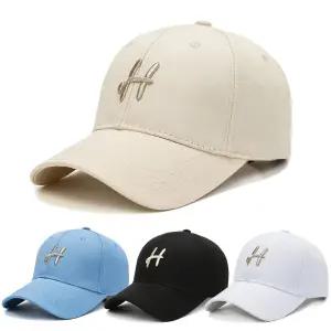 피지 캡모자/남성 여성 모노톤 볼캡/패션 자수 야구모자/깊은 챙모자/골프 등산 낚시