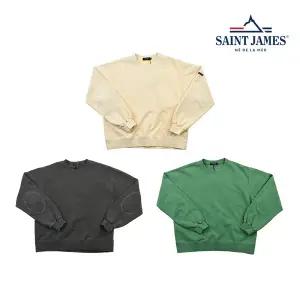 [대구백화점] [세인트제임스]BONBON 가먼트다잉 맨투맨 ([DARK GREY, GREEN, VANILIA])