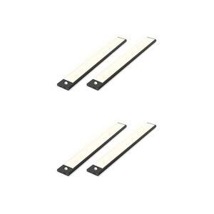 노바리빙 C타입 충전식 더 블랙 슬림 LED 센서등, 400mm, 전구색, 4개