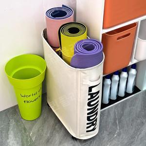 폼롤러 요가매트 보관함 수납장 거치대 랙 이동식 피트니스 장비 정리대