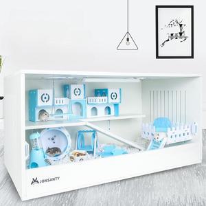 골든햄스터케이지 햄스터 집 케이지 사육장 놀이터 아크릴 은신처 원목 하우스