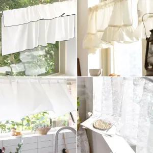 프릴 레이스 주방 바란스 커튼 다용도 가림막 미니 가리개커튼