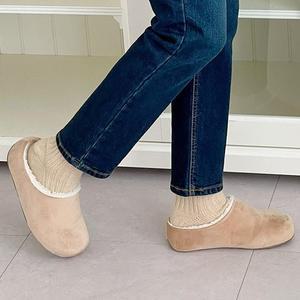 [신꼬가] 국산 키높이 양털 겨울 방한 털 실내화 5cm