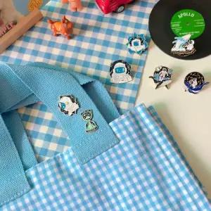 아트박스 올패턴 고래 우주인 포인트 금속 뱃지 10종)