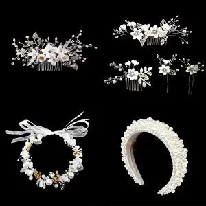 뒤꽂이 혼주 한복 머리장식 웨딩 코사지 올림머리 헤어장식 헤어악세사리 헤어핀 모음