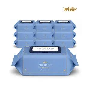 [아이러브베베]시그니앙 더블루 레이온100% 75g 77매 10팩 캡형 아기물티슈