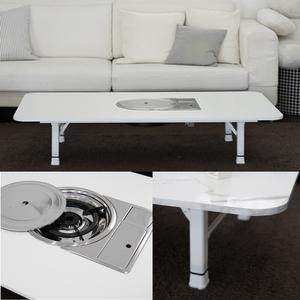 국산 고기 불판 테이블 5단 높이조절 라운드형 접이식 가정용